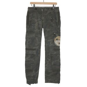 NAPAPIJRI Camouflage Cargo Pants Men's Sz 44 (32x32) Olive Green Utility Pockets
